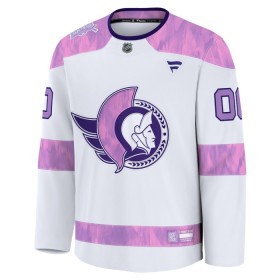 Dresovi Ottawa Senators 2024-25 Fanatics Hockey Fights Cancer Practice Custom Bijela - Muške
